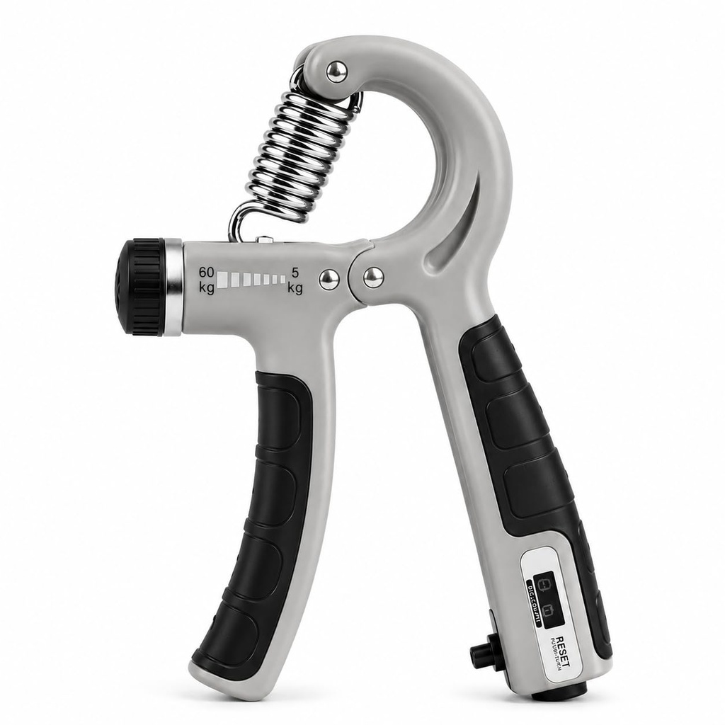 LEAFED Adjustable Hand Grip Strengthener with Digital Counter – Forearm, Wrist & Finger Exerciser for Men & Women (5- 60 kg)